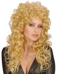 Αποκριάτικη Περούκα με Μπούκλες Ξανθιά 311993 (Thumb 1)