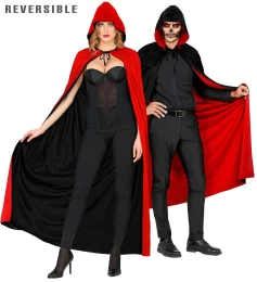 Κάπα Διπλής Όψης με Κουκούλα Μαύρο Κόκκινο 140cm 3576R-318179 Deluxe (Thumb 1)