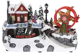 Χριστουγεννιάτικη Φωτιζόμενη Παράσταση Led & Fiber Optic με Κίνηση 671681a (Thumb 1)