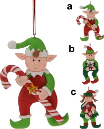 Χριστουγεννιάτικο Στολίδι Ξωτικό σε 3 Σχέδια 638395 (Thumb 1)