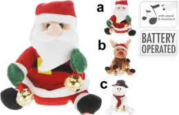 Χριστουγεννιάτικο Λούτρινο με Κίνηση και Μουσική σε 3 σχέδια 18cm 196348 (Thumb 1)