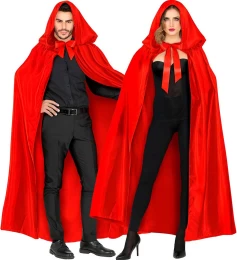 Αποκριάτικη Κόκκινη Κάπα Ντόμινο Satin 145cm 318259 (Thumb 2)