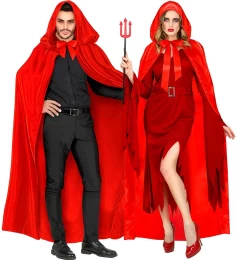 Αποκριάτικη Κόκκινη Κάπα Ντόμινο Satin 145cm 318259 (Thumb 3)