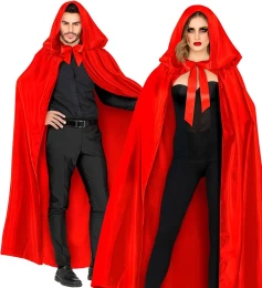 Αποκριάτικη Κόκκινη Κάπα Ντόμινο Satin 145cm 318259 (Thumb 4)