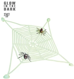 Halloween Διακοσμητικός Ιστός με Αράχνες Glow in the Dark 318288 (Thumb 1)