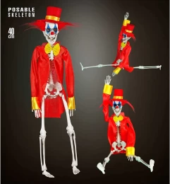 Halloween Διακοσμητικός Killer Clown Skeleton με σπαστές αρθρώσεις 40cm 319490 (Thumb 2)