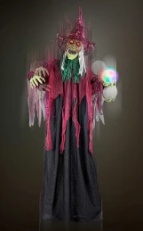 Halloween Διακοσμητική Μάγισσα με Κίνηση 3 Διαφορετικούς Ήχους και Φώς 170cm 10999 (Thumb 2)