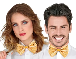 Παπιγιόν Χρυσό με Πούλιες Υφασμάτινο 318302 (Thumb 1)