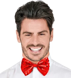 Παπιγιόν Κόκκινο με Πούλιες Υφασμάτινο 318303 (Thumb 4)