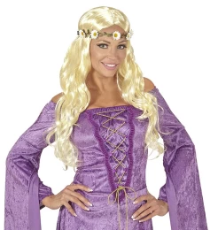 Αποκριάτικη Περούκα Ξανθιά Χίπυ και Εποχής 318308 (Thumb 3)