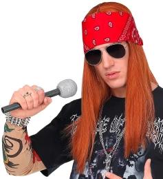 Αποκριάτικο Σετ Περούκα - Μπαντάνα - Γυαλιά  AXL 80s Rock Star 46941 (Thumb 3)