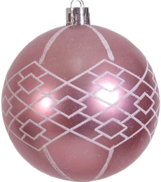 Ροζ Χριστουγεννιάτικη Μπάλα 8cm 237555 (Thumb 1)