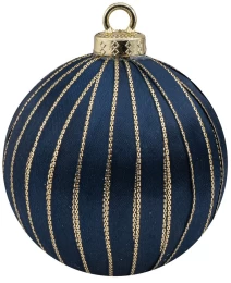Μπλέ Χριστουγεννιάτικη Μπάλα 8cm 23621 (Thumb 1)