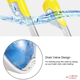 Μάσκα Θαλάσσης Full Face Μαύρη με Βάση για Action Camera Free Breath M2068G L-XL 88495 (Thumb 5)