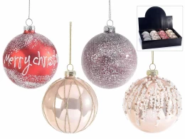 Γυάλινη Χριστουγεννιάτικη Μπάλα 8cm 801599a (Thumb 2)