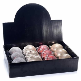 Γυάλινη Χριστουγεννιάτικη Μπάλα 8cm 801599a (Thumb 4)