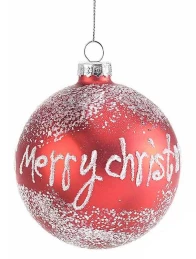 Γυάλινη Χριστουγεννιάτικη Μπάλα 8cm 801599a (Thumb 1)