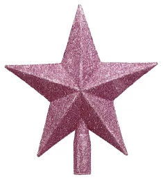 Χριστουγεννιάτικη Κορυφή Δέντρου Αστέρι Ροζ 15cm 237703 (Thumb 1)