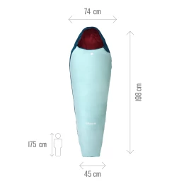 Καλοκαιρινός υπνόσακος γυναικείος Lafuma ACTIVE 10, φερμουάρ δεξιά (D) /Turquoise (Thumb 5)