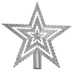 Χριστουγεννιάτικη Κορυφή Δέντρου Αστέρι Ασημί 19cm 237979 (Thumb 1)