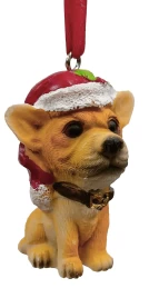 Χριστουγεννιάτικο Στολίδι Σκυλάκι με Σκούφο 6cm 289122b (Thumb 1)
