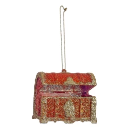 JΚ Home Décor - Στολίδι Μπαουλάκι Κόκκινο 7cm (Thumb 1)