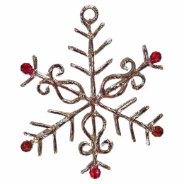 JΚ Home Décor - Στολίδι Χιονονιφάδα Πλαστική 15cm (Thumb 1)