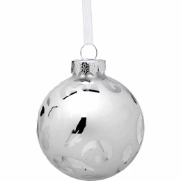 JΚ Home Décor - Μπάλα Γυάλινη Ασημί 7cm S/3 (Thumb 1)