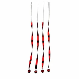 JΚ Home Décor - Δάκρυ Στολίδι με Καμπανάκια Μπορντώ S/12 21cm (Thumb 1)