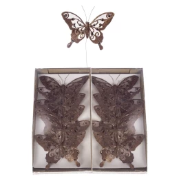 JΚ Home Décor - Πεταλούδα Καφέ S/12 (Thumb 1)