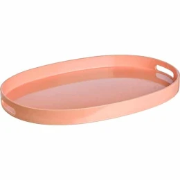 JΚ Home Décor - Δίσκος Πλαστικός Οβάλ Σομόν 44x30cm (Thumb 1)
