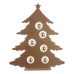 JΚ Home Décor - Δέντρο Μεταλλικό Καφέ με Μπάλες 55X63 (Thumb 1)