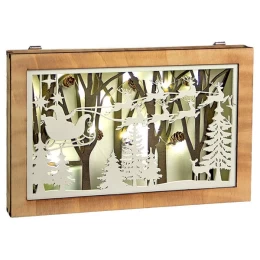 JΚ Home Décor - Κάδρο Ξύλινο Χριστουγέννων LED (Thumb 1)
