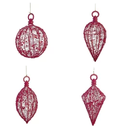 JΚ Home Décor - Μπάλα Σύρματινη Κόκκινη S/4 13 cm (Thumb 1)