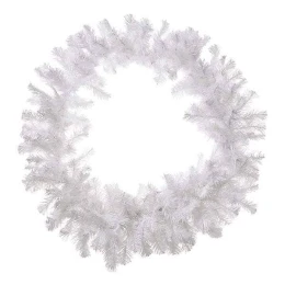 JΚ Home Décor - Στεφάνι Χριστουγέννων Λευκό 90cm (Thumb 1)
