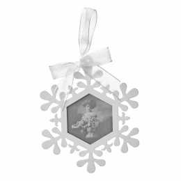 JΚ Home Décor - Κορνίζα Μεταλλική Στολίδι Νιφάδα 8cm (Thumb 1)