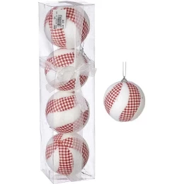 JΚ Home Décor - Μπάλα Πλαστική Δέντρου S/4 10cm (Thumb 1)