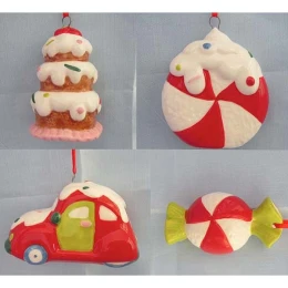 JΚ Home Décor - Στολίδια Κεραμικά S/4 5cm (Thumb 1)