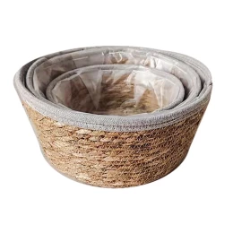 JΚ Home Décor - Καλάθι Ψάθινο 28x14-21x9cm S/3 (Thumb 1)