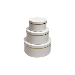 JΚ Home Décor - Κουτί Χάρτινο Λευκό 25x11-15x8cm S/3 (Thumb 1)