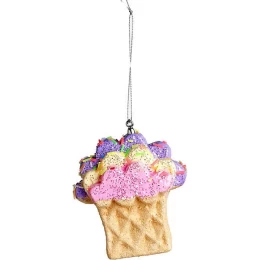 JΚ Home Décor - Στολίδι Δέντρου Παγωτό Κρεμαστό 2Σχδ 11cm (Thumb 1)