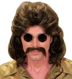 Αποκριάτικη Περούκα με Μουστάκι Bee Gees 313966 (Thumb 1)
