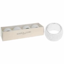 JΚ Home Décor - Πετσετοθήκη Λευκή S/4 5cm (Thumb 1)