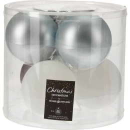 JΚ Home Décor - Μπάλα Γυάλινη 3Σχδ S/6 8cm (Thumb 1)