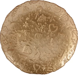 JΚ Home Décor - Πιατέλα Γυάλινη Χρυσή 32cm (Thumb 1)