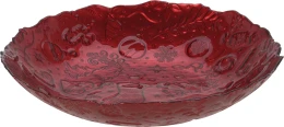 JΚ Home Décor - Μπωλ Γυάλινο Κόκκινο 30x6cm (Thumb 1)