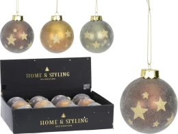 JΚ Home Décor - Μπάλα Πλαστική με Αστέρια 8cm 3Σχδ (Thumb 1)