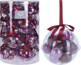 JΚ Home Décor - Μπάλες Πλαστικές Φούξια Σε Μπάλα 4cm S/14 (Thumb 1)