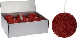 JΚ Home Décor - Μπάλα Μπρονζέ Με Glitter 12cm 3Σχδ (Thumb 1)