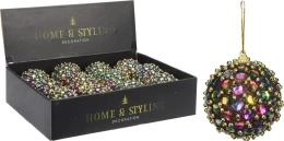 JΚ Home Décor - Μπάλα Ιριδίζον με Χάντρες 8cm (Thumb 1)